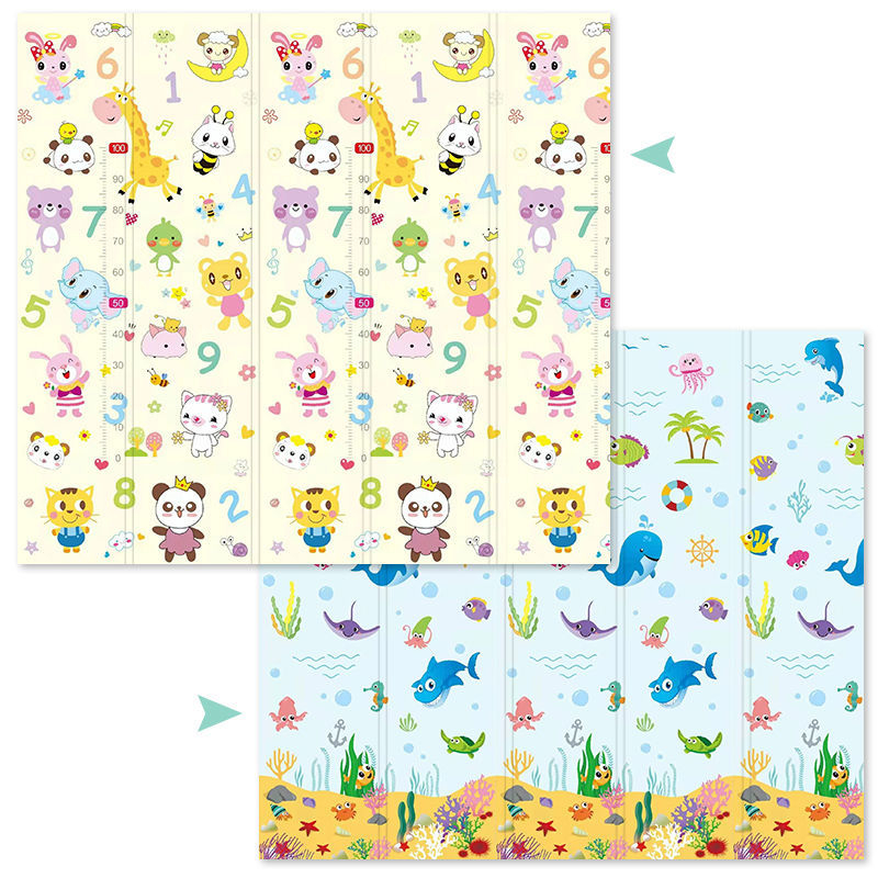 Kūdikių ropojamasis kilimėlis, sutankintas namų kūdikių svetainės sulankstomas ropojamasis kilimėlis, bekvapis vaikams skirtas sujungtas putplasčio grindų kilimėlis