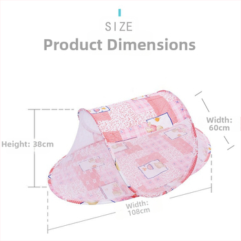 Laste kokkupandav sääsevõrk beebile - paigaldusvaba sääsevõrk beebile, koomiksikujuline paadikujuline sääsevõrk lukuga sääsevõrk