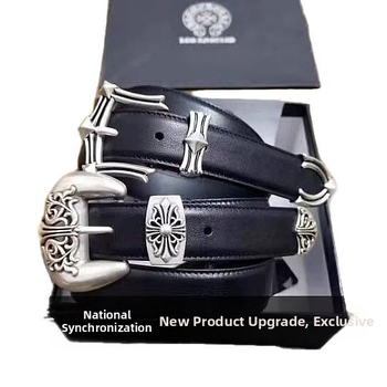 CH Crowe Ζώνη με Αγκράφα και Πινέλο, Ανδρική Ζώνη Roller Hollow Evergreen Vine, Γυναικεία Ζώνη με Αστέρι, Ίδιο Στυλ, Vintage Ζώνη