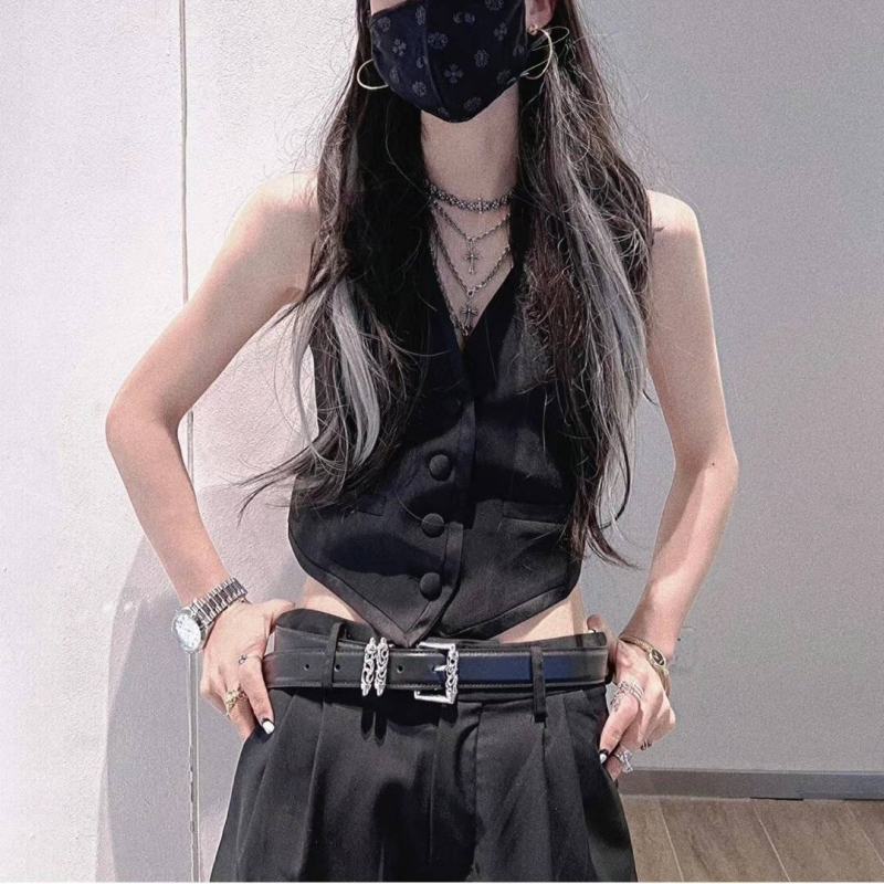 CH Crowe pin-pandlaga meeste rull-õõnes igirohelise viinapuu mustriga naiste vöö, samas stiilis vintage-stiilis tähtedega vöö