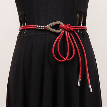 Γυναικεία ζώνη με δερμάτινο σχοινί, σχοινί μέσης με φούστα, πουλόβερ, μπουφάν, παλτό, μόδα 2024, νέο φθινόπωρο και χειμώνα, υψηλής ποιότητας κάλυμμα μέσης