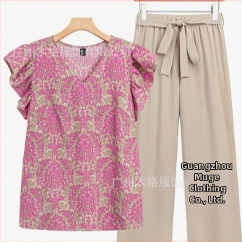 2025 Ευρωπαϊκή και Αμερικανική Διασυνοριακή Μόδα Νέα Άφιξη Γυναικών με Λουλούδια, Καπέλο, Στρογγυλή Λαιμόκοψη, Δαντελένιο Μανίκι και Κορδόνια σε Ίσια Γραμμή