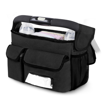 Geantă pentru cărucior, geantă suspendată, organizator pentru cărucior, geantă pentru mămici de mare capacitate, coș de depozitare portabil pentru exterior, geantă de mână