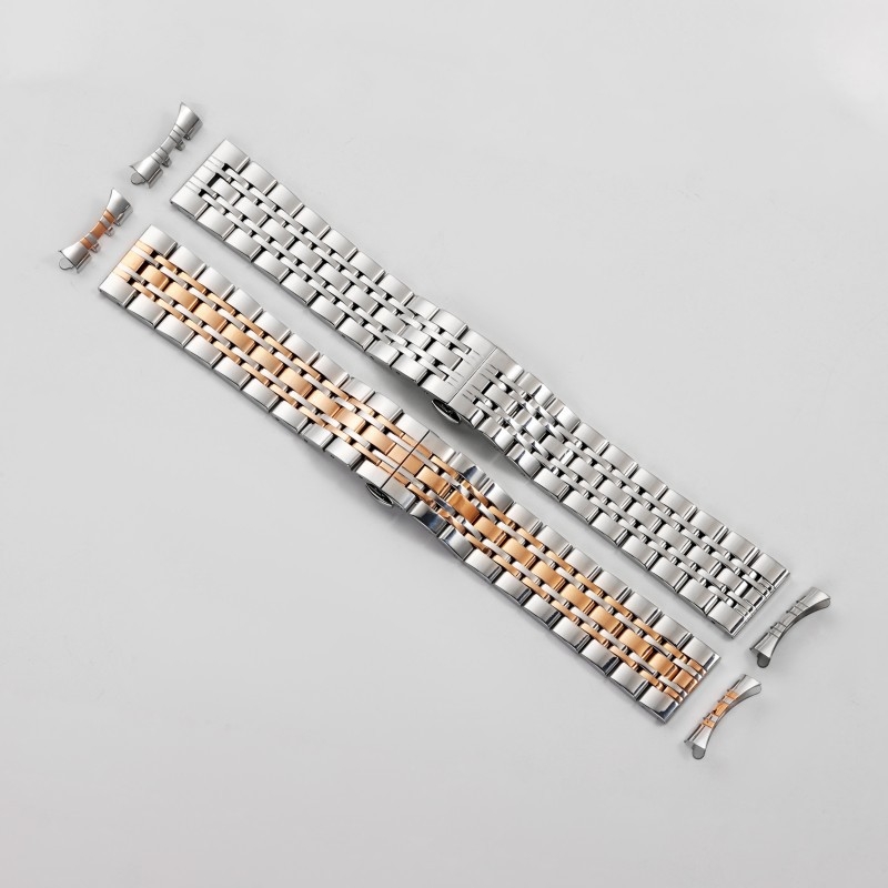 Нова каишка от неръждаема стомана Seven-plant за Samsung Galaxy Watch с катарама тип „пеперуда“ 12-24 мм дъга