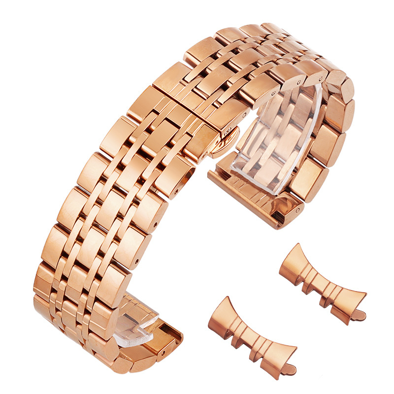 Нова каишка от неръждаема стомана Seven-plant за Samsung Galaxy Watch с катарама тип „пеперуда“ 12-24 мм дъга