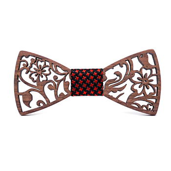 T202 puidust õõnes käsitöö mood kikilipsu mansetinööbid taskurätikukomplekt vabaaja pulmakikilips