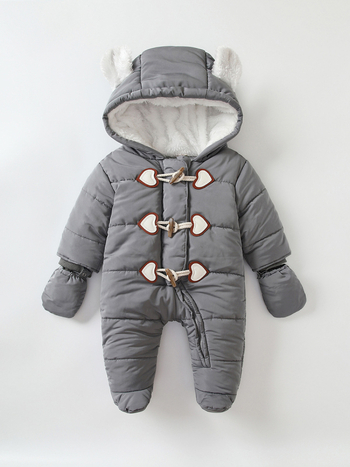 Βαμβακερά Ρούχα για Βρέφη, Χειμωνιάτικα Ρούχα για Βρέφη, Βελούδινα και Χοντρές, Αντιανεμικά και Ζεστά Ρούχα με Κουμπιά από Κέρατο, Ρούχα για Μπούκλες για Υπαίθριες Δραστηριότητες