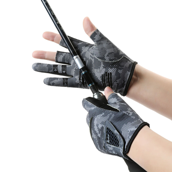 Uued õues kalapüügikindad, professionaalsed Luya suvised libisemisvastased kolme sõrmega spetsiaalsed hingavad päikesekaitsega kulumiskindlad ja torkekindlad ristkindad