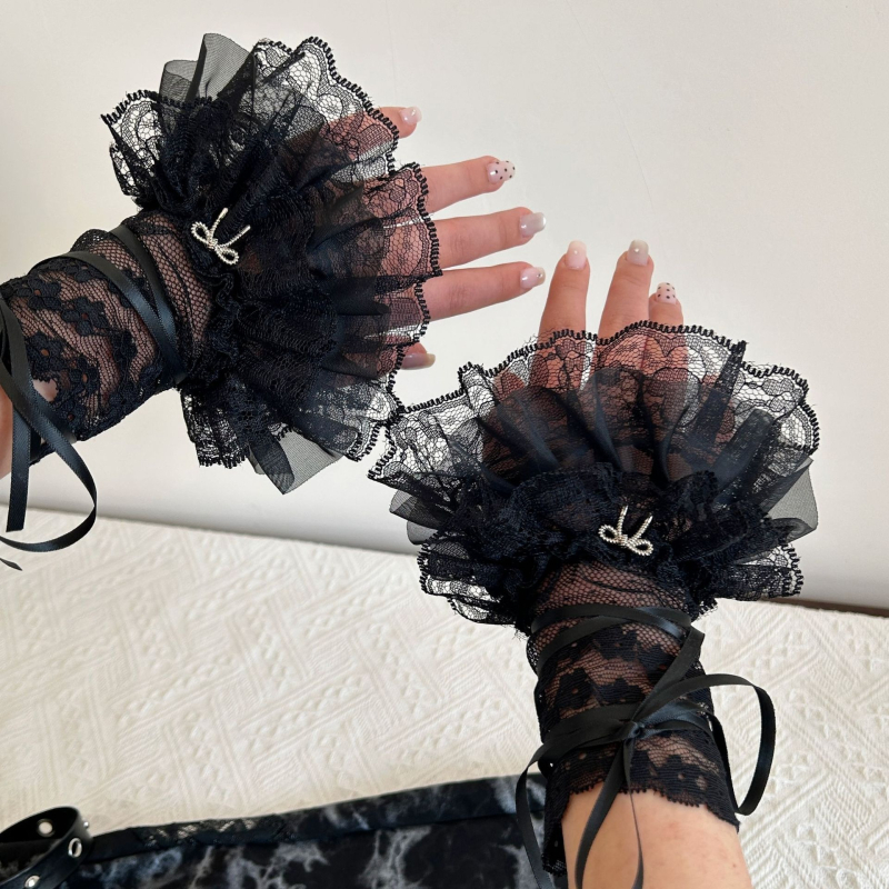 Lolita pitsilise äärega säärisokid, suvised õhukesed võrkkangast varrukad, naiste lohvakad sokid, Jk lipsuga sokid, subkultuur