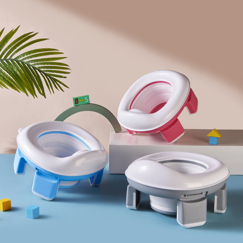 Toaletă pliabilă pentru copii, portabilă, nouă, pentru mașină, pentru băieți și fete, pentru călătorii în aer liber, pentru copii, cu dublă utilizare