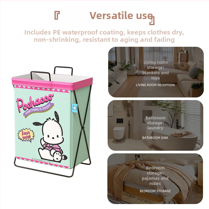 Автентична национална кошница Sanrio с безплатна доставка, разни, кошница за баня, обща спалня, кошница за съхранение с анимационни герои, кошница за съхранение на мръсни дрехи, мелодия