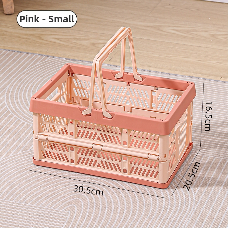 Piiriülene kokkupandav kaasaskantav korv toidukaupade ostmiseks, kaasaskantav plastmassist piknikukorv, majapidamispuuviljakorv, köögiviljakorv, hoiukorv