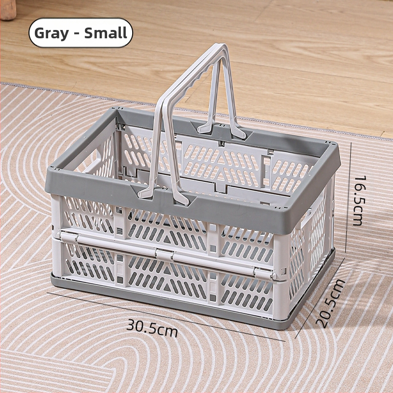 Piiriülene kokkupandav kaasaskantav korv toidukaupade ostmiseks, kaasaskantav plastmassist piknikukorv, majapidamispuuviljakorv, köögiviljakorv, hoiukorv