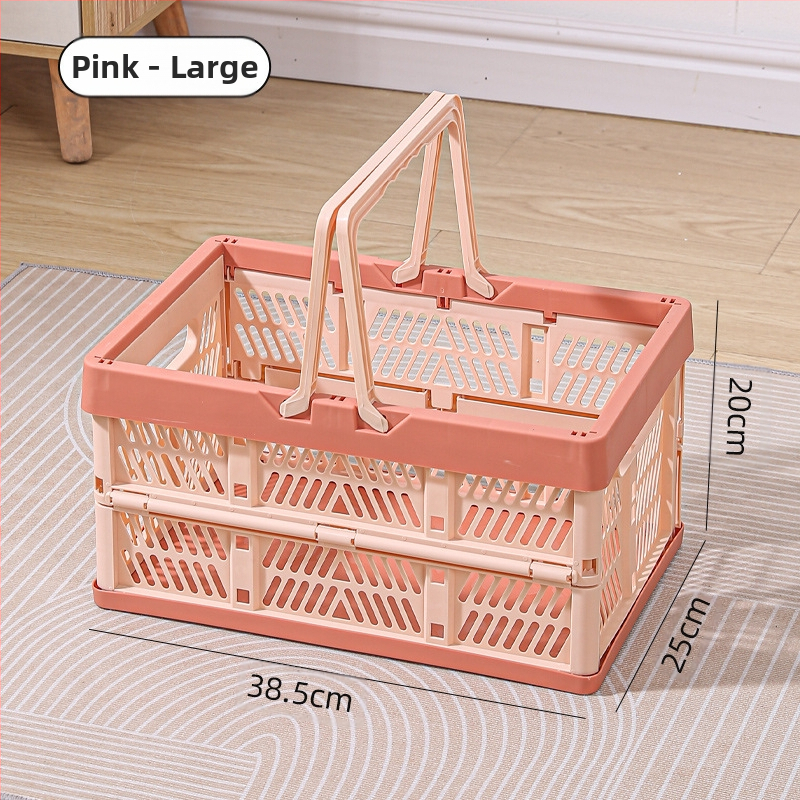 Piiriülene kokkupandav kaasaskantav korv toidukaupade ostmiseks, kaasaskantav plastmassist piknikukorv, majapidamispuuviljakorv, köögiviljakorv, hoiukorv