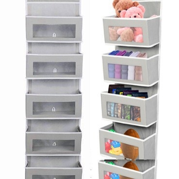 Viiekihiline lausriidest ukse tagumine hoiukott Neljakihiline läbipaistva aknaga ukse tagumine hoiukott Mitmekihiline organiseeriv riputuskott