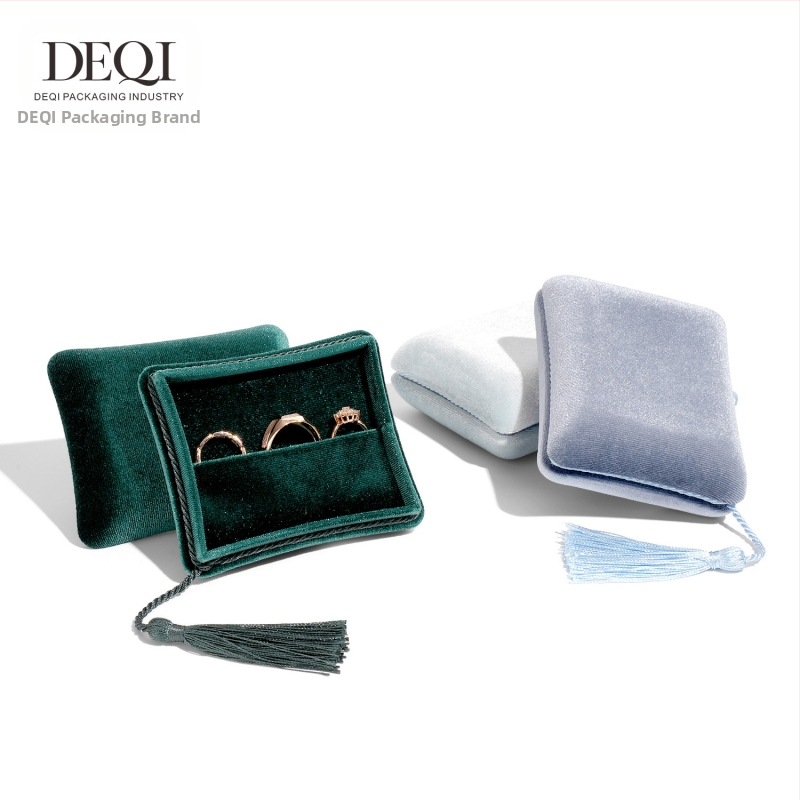 Висококачествена кадифена кутия за бижута с пискюли, многофункционална кутия за съхранение на бижута, кутия за подарък, трансгранична външна търговия, напреднал смисъл