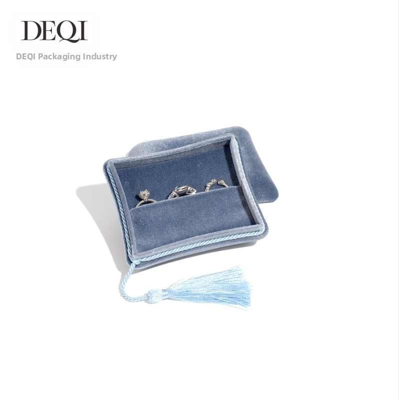 Aukštos kokybės aksominė kutais dekoruota daugiafunkcinė papuošalų dėžutė papuošalų laikymo dėžutė dovanų dėžutė tarpvalstybinei užsienio prekybai pažangiausia prasme