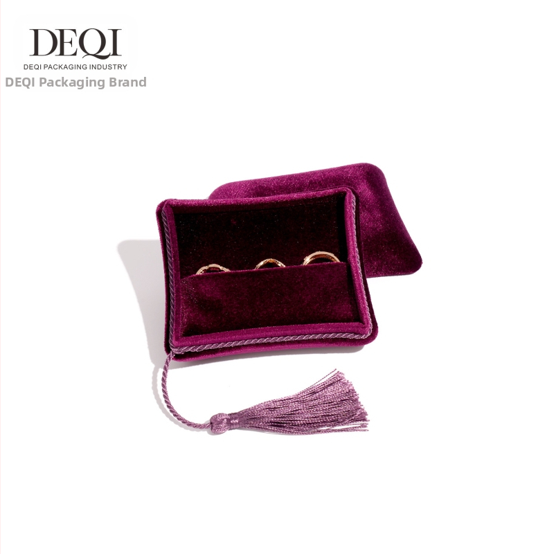 Aukštos kokybės aksominė kutais dekoruota daugiafunkcinė papuošalų dėžutė papuošalų laikymo dėžutė dovanų dėžutė tarpvalstybinei užsienio prekybai pažangiausia prasme