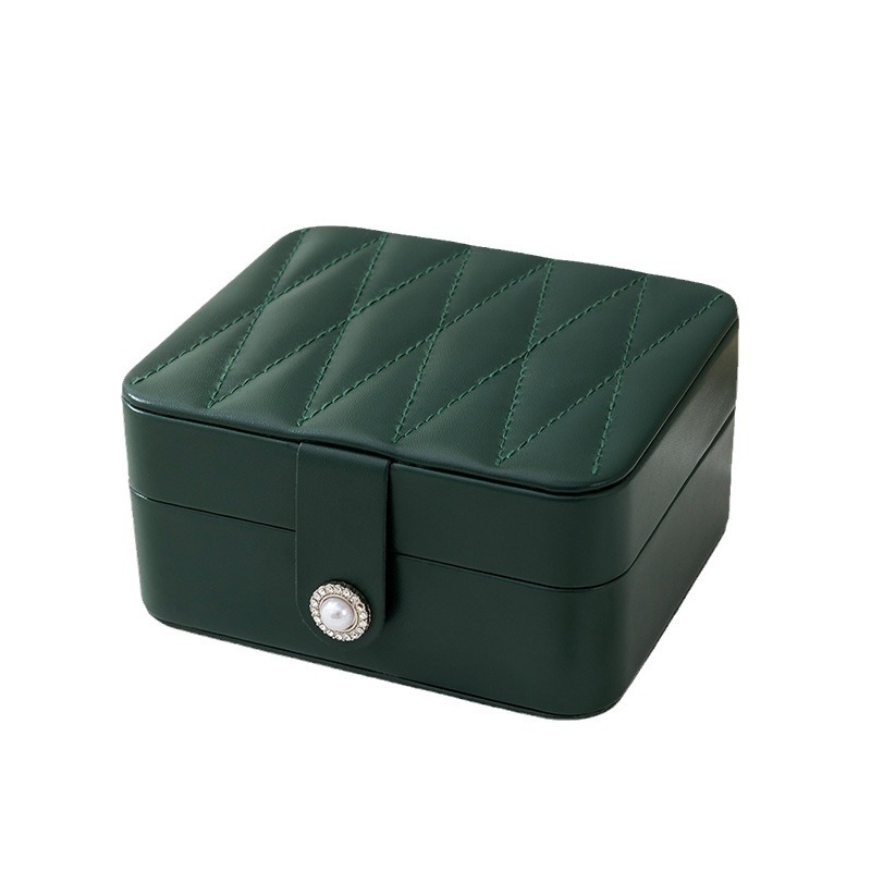 PU nahast peegliga ehtekarp kaasaskantav ehtepakend väike sõrmuskõrvarõngaste ehete hoiukarp Korea stiilis