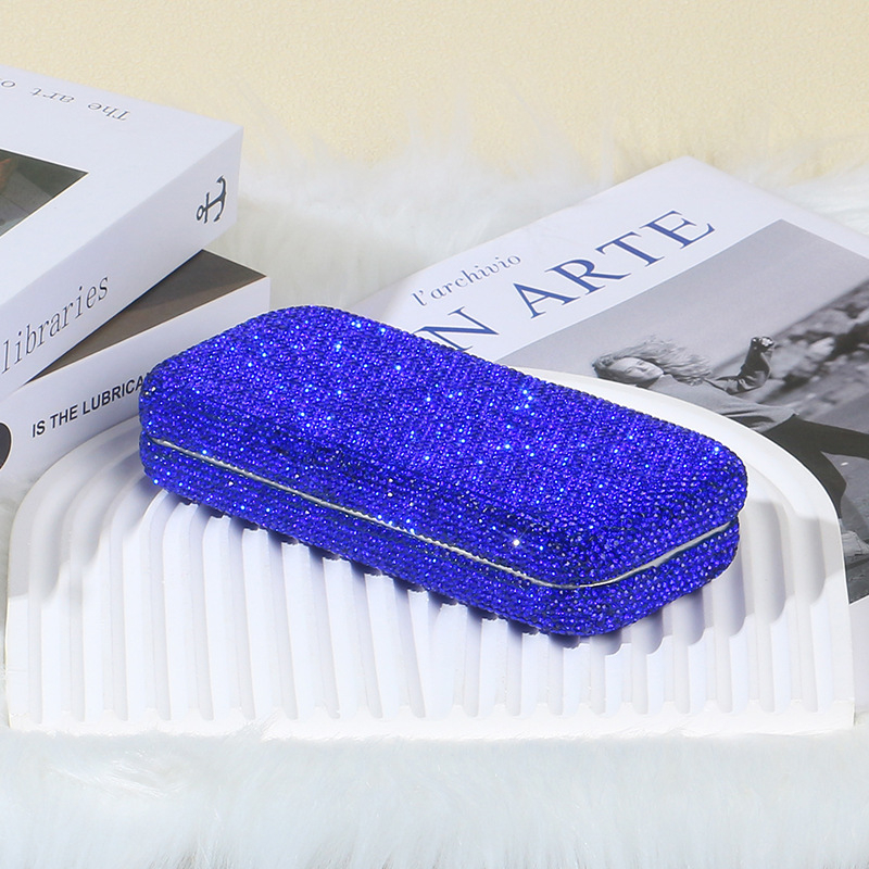 Teemantidega kaetud autoklaaside hoiukast, piiriülene enimmüüdud auto päikeseprillide ümbris, kaasaskantav hoiustamisprillide ümbris autosalongis