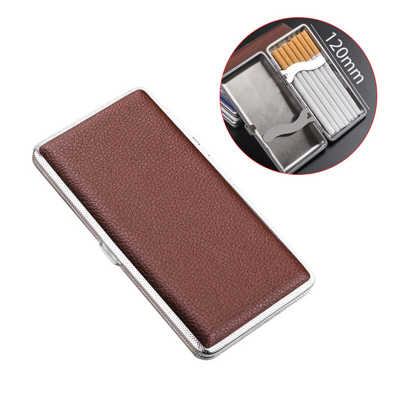Ülipikk sigaretiümbris Nahkne sigaretiümbris Meeste 120 mm pikkune sigaretiümbris Käsitsi rullitud sigaretiümbris Kaasaskantav Survekindel