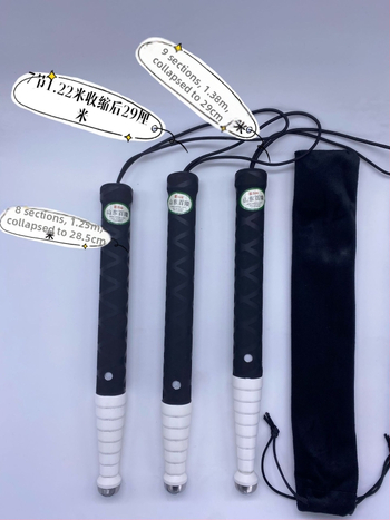 Τηλεσκοπική ομπρέλα 9 τμημάτων από κράμα τιτανίου, ελαφριά και εύχρηστη στη μεταφορά, 8 τμημάτων, με ρολό και μπαστούνι, πατερίτσες πεζοπορίας