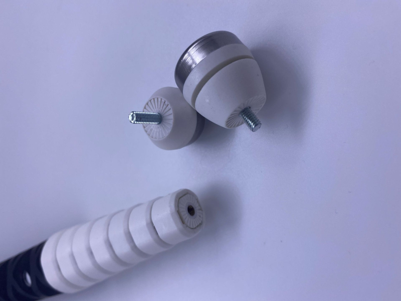 Τηλεσκοπική ομπρέλα 9 τμημάτων από κράμα τιτανίου, ελαφριά και εύχρηστη στη μεταφορά, 8 τμημάτων, με ρολό και μπαστούνι, πατερίτσες πεζοπορίας