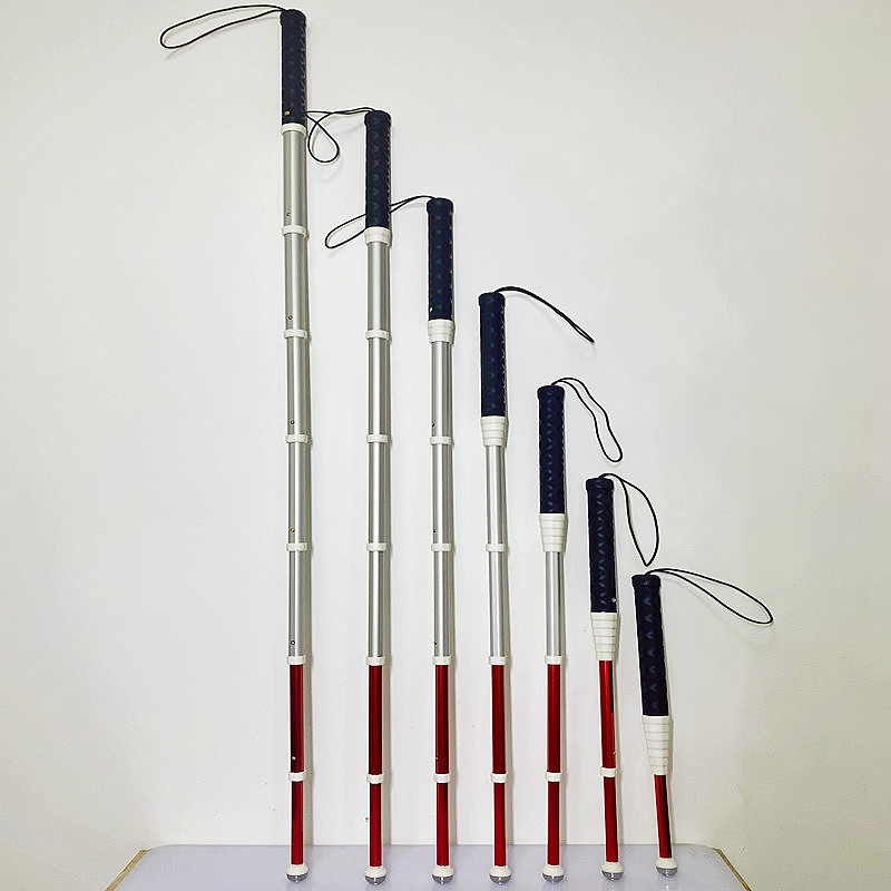 Τηλεσκοπική ομπρέλα 9 τμημάτων από κράμα τιτανίου, ελαφριά και εύχρηστη στη μεταφορά, 8 τμημάτων, με ρολό και μπαστούνι, πατερίτσες πεζοπορίας