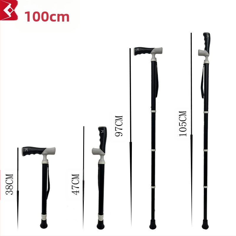 Τηλεσκοπική ομπρέλα 9 τμημάτων από κράμα τιτανίου, ελαφριά και εύχρηστη στη μεταφορά, 8 τμημάτων, με ρολό και μπαστούνι, πατερίτσες πεζοπορίας