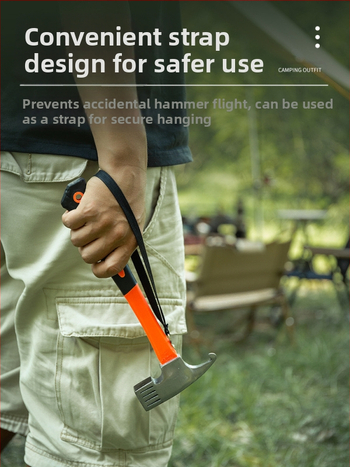 Lauko stovyklavimo kaiščių plaktukas daugiafunkcis nagų plaktukas palapinės baldakimo plaktukas plaktukas stovyklavimo įranga guma