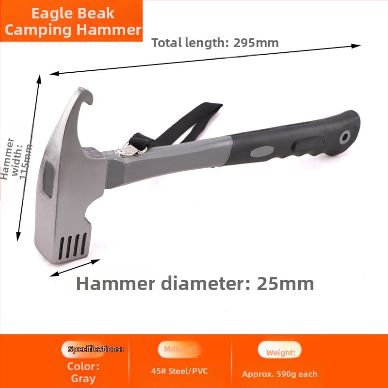 Lauko stovyklavimo kaiščių plaktukas daugiafunkcis nagų plaktukas palapinės baldakimo plaktukas plaktukas stovyklavimo įranga guma