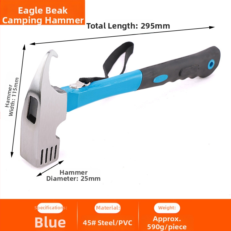 Lauko stovyklavimo kaiščių plaktukas daugiafunkcis nagų plaktukas palapinės baldakimo plaktukas plaktukas stovyklavimo įranga guma