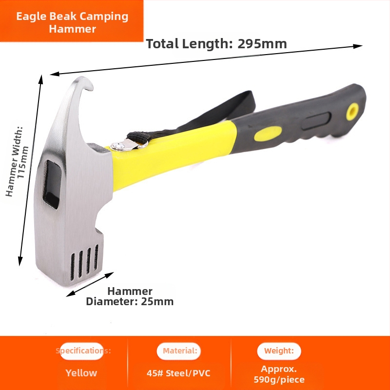 Lauko stovyklavimo kaiščių plaktukas daugiafunkcis nagų plaktukas palapinės baldakimo plaktukas plaktukas stovyklavimo įranga guma