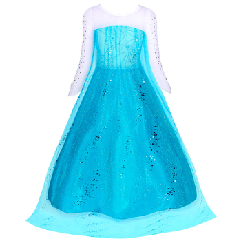 Παιδικά Ρούχα Χριστουγέννων 2025 Φούστα Πριγκίπισσας Frozen Elsa Μακρυμάνικο Φόρεμα Elsa για Κορίτσια 3-8 ετών