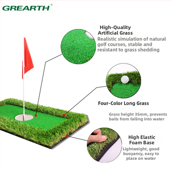 Γκολφ Μίνι Νερό Πράσινο Εξωτερική Πρακτική Γκολφ Πάτινγκ Πλωτό Πράσινο Προσομοίωση Γκολφ Πράσινο