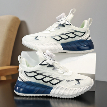 Παιδικά αθλητικά παπούτσια για αγόρια 2025, αντιολισθητικά παπούτσια τρεξίματος με περιστρεφόμενη αγκράφα για μεγαλύτερα παιδιά, casual, μοντέρνα, αντιολισθητικά, ανθεκτικά στη φθορά