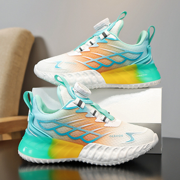 Παιδικά αθλητικά παπούτσια για αγόρια 2025, αντιολισθητικά παπούτσια τρεξίματος με περιστρεφόμενη αγκράφα για μεγαλύτερα παιδιά, casual, μοντέρνα, αντιολισθητικά, ανθεκτικά στη φθορά