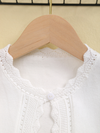 2025 Novi europski i američki stil prekogranični vrući prodavani elegantni pleteni kardigan za djevojčice za proljeće i ljeto, rt, slatka gornja odjeća