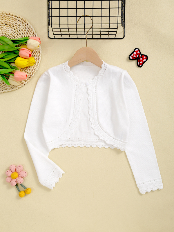 2025 Novi europski i američki stil prekogranični vrući prodavani elegantni pleteni kardigan za djevojčice za proljeće i ljeto, rt, slatka gornja odjeća