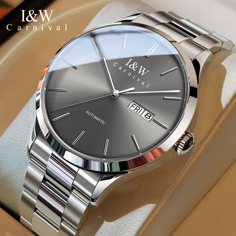 I&W Carnival imporditud Jaapani mehhanismiga automaatne mehaaniline käekell, meeste ärikellade disain ja eritellimusel töötlemine
