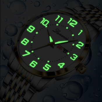 Ψηφιακό ρολόι ανδρών με μεγάλο καντράν, χαλαζία, συμπαγές λουράκι, γερασμένο ρολόι καρπού, ατσάλινο λουράκι, κινέζικο και αγγλικό διπλό ημερολόγιο, αδιάβροχο