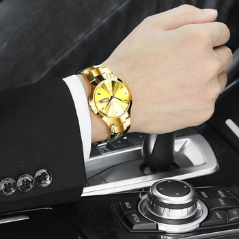 Ρολόι δώρου με διπλό ημερολόγιο για αγόρια, φωτεινό αδιάβροχο με διαμάντια, ρολόι χαλαζία, φοιτητικό, ανδρικό