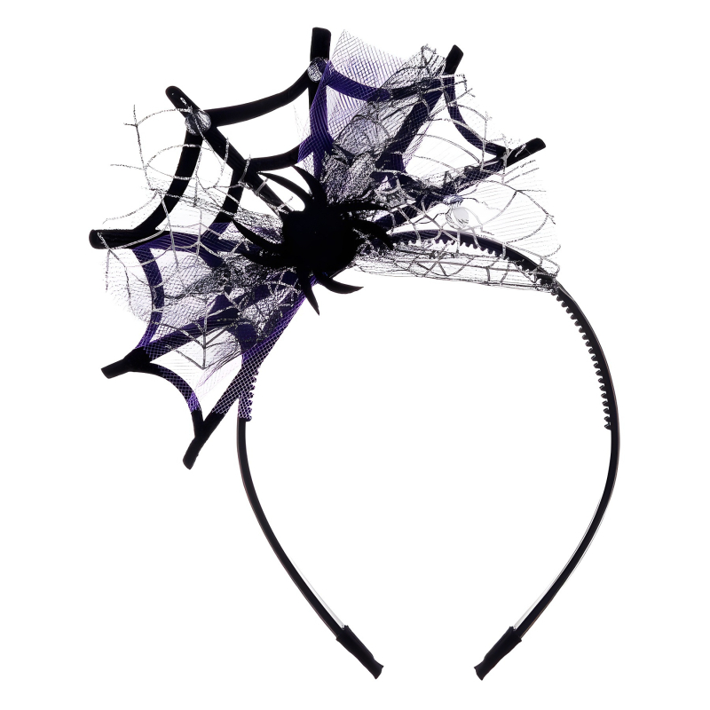 Halloweenská vtipná čelenka, pavučina, stereo dekoratívna čelenka, duch, festival Halloween, malý pavúk, výrobca šperkov, kreslený film