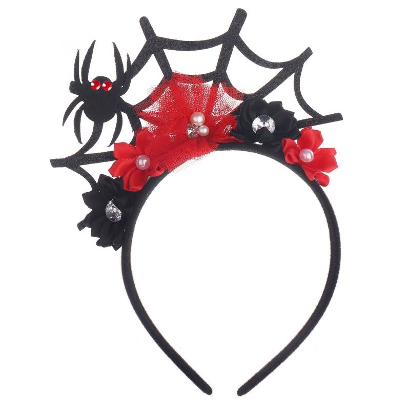Halloweenská vtipná čelenka, pavučina, stereo dekoratívna čelenka, duch, festival Halloween, malý pavúk, výrobca šperkov, kreslený film