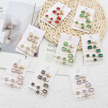 Tehase otsetarnimine retro supervälk smaragdrohelise rhinestone juuksenõel super haldjas külgklamber juuksenõel tukk pardilindi klamber