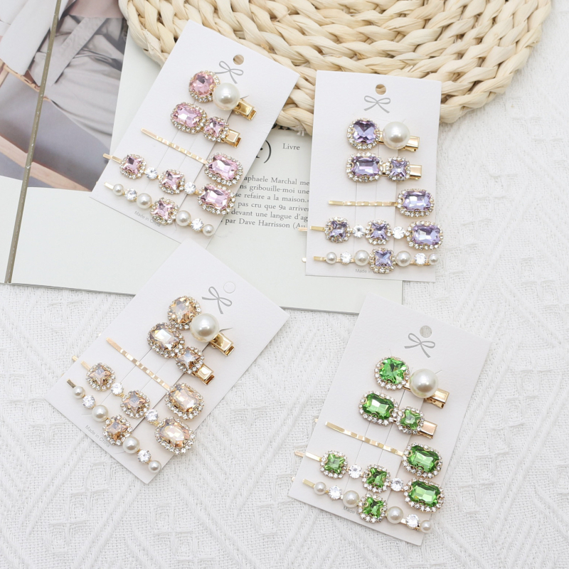 Tehase otsetarnimine retro supervälk smaragdrohelise rhinestone juuksenõel super haldjas külgklamber juuksenõel tukk pardilindi klamber