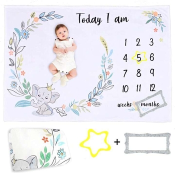 Beebi verstaposti flanelltekk raamiga Beebifotograafia fototekk Beebi kasvu mälestustekk fotorekvisiidid