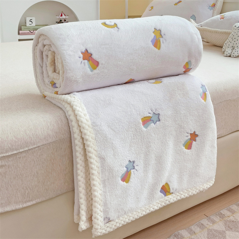 Nauja oro kondicionieriaus antklodė, snapo antklodė, sutankinta koralų vilna, dvipusė antklodė, debesų vilna, sutankinta daugiafunkcinė braškių spalvos antklodė