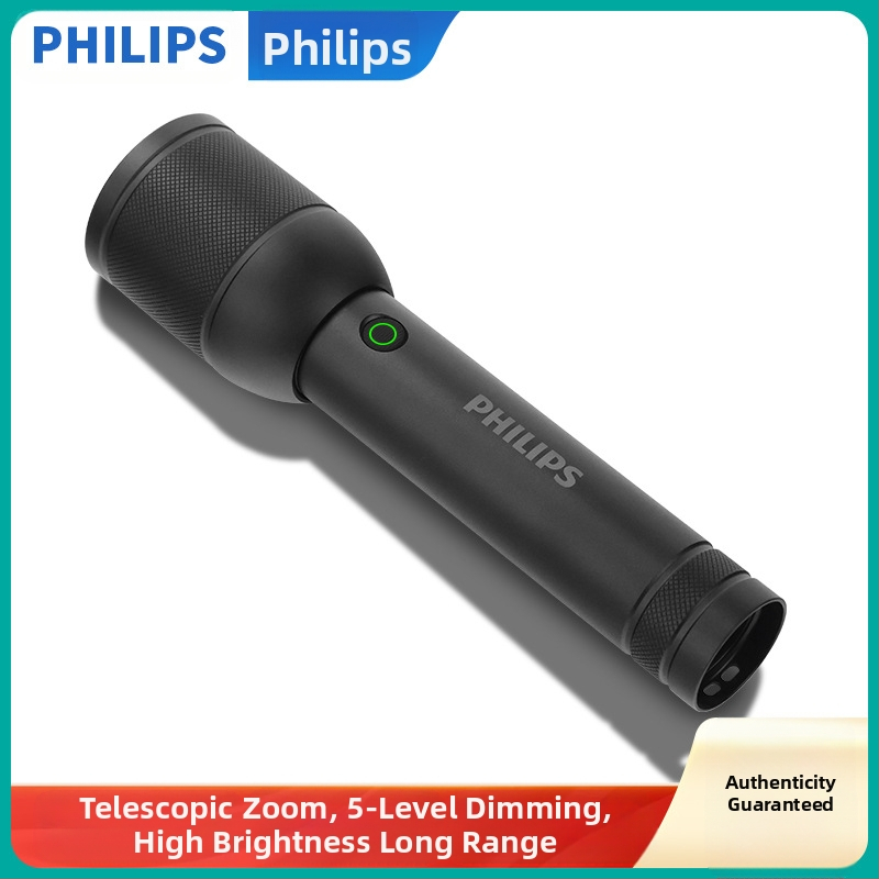 Philips taktikai lézeres zseblámpa, erős fényű, töltésre alkalmas, szuperfényes, hordozható, kültéri, nagy hatótávolságú, háztartási, multifunkcionális zoomos zseblámpa