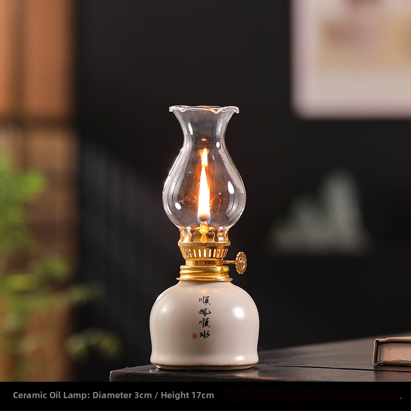 Tarpvalstybinis tiesioginis pristatymas keramikinei sviestinei lempai, mėlynai baltai lotoso stiliaus, vintažinei žibalinei lempai, arbatos ceremonijos dekoracijoms, arbatos kambario atmosferos lempai
